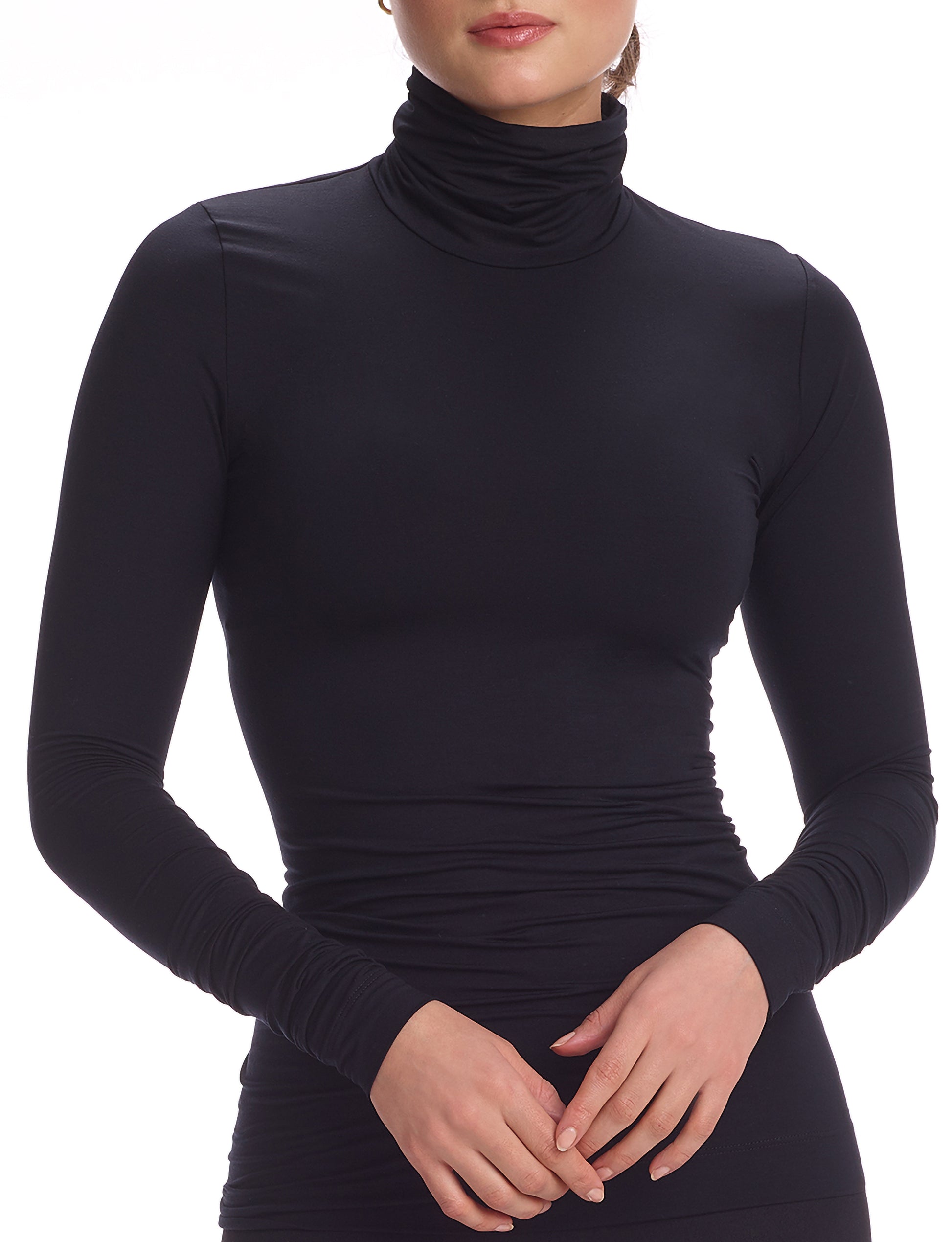 Commando Ballet Turtleneck Bodysuit - One Size / Black