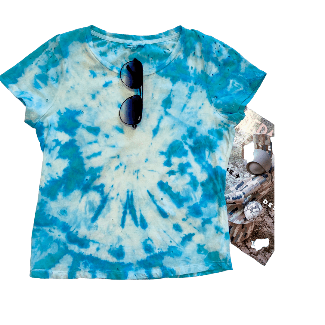 cinque terre distressed tie-dye tee