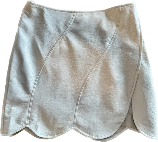 winter faux leather mini skirt
