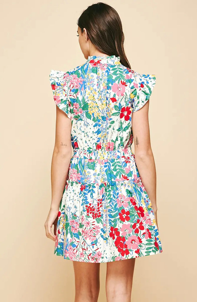 brunch floral short dress