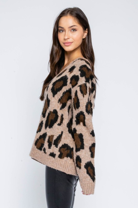 leopard is a neutral sweater