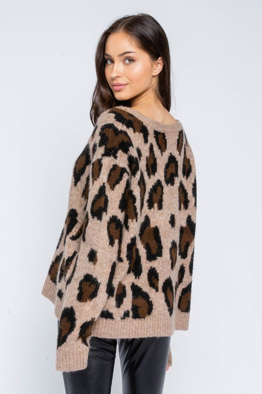 leopard is a neutral sweater